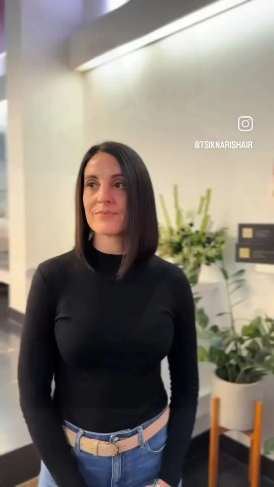 El lienzo... un corte para Mamá Un resultado excepcional, Liso, Elegante y Chic 😍🤩😍 Máster of Masters @tsiknarishair